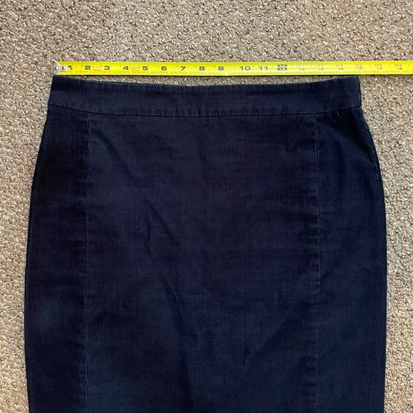 J.Crew Pencil Skirt Women's Size 6 Black 98% Cotton Stretch Ribbed - Picture 8 of 10